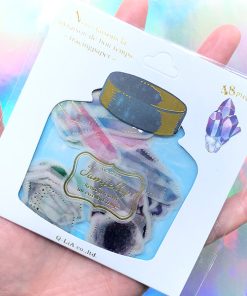 Crystal Shard Resin Stickers with Glitter